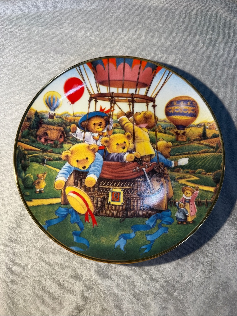 Franklin Mint Heirloom Limited Edition Porcelain Teddy Bear Plate NA4931